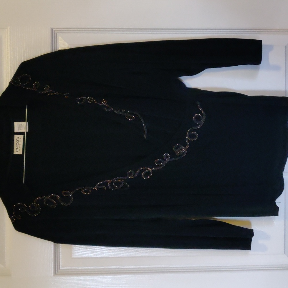 Chico's Travelers - Black Jersey top